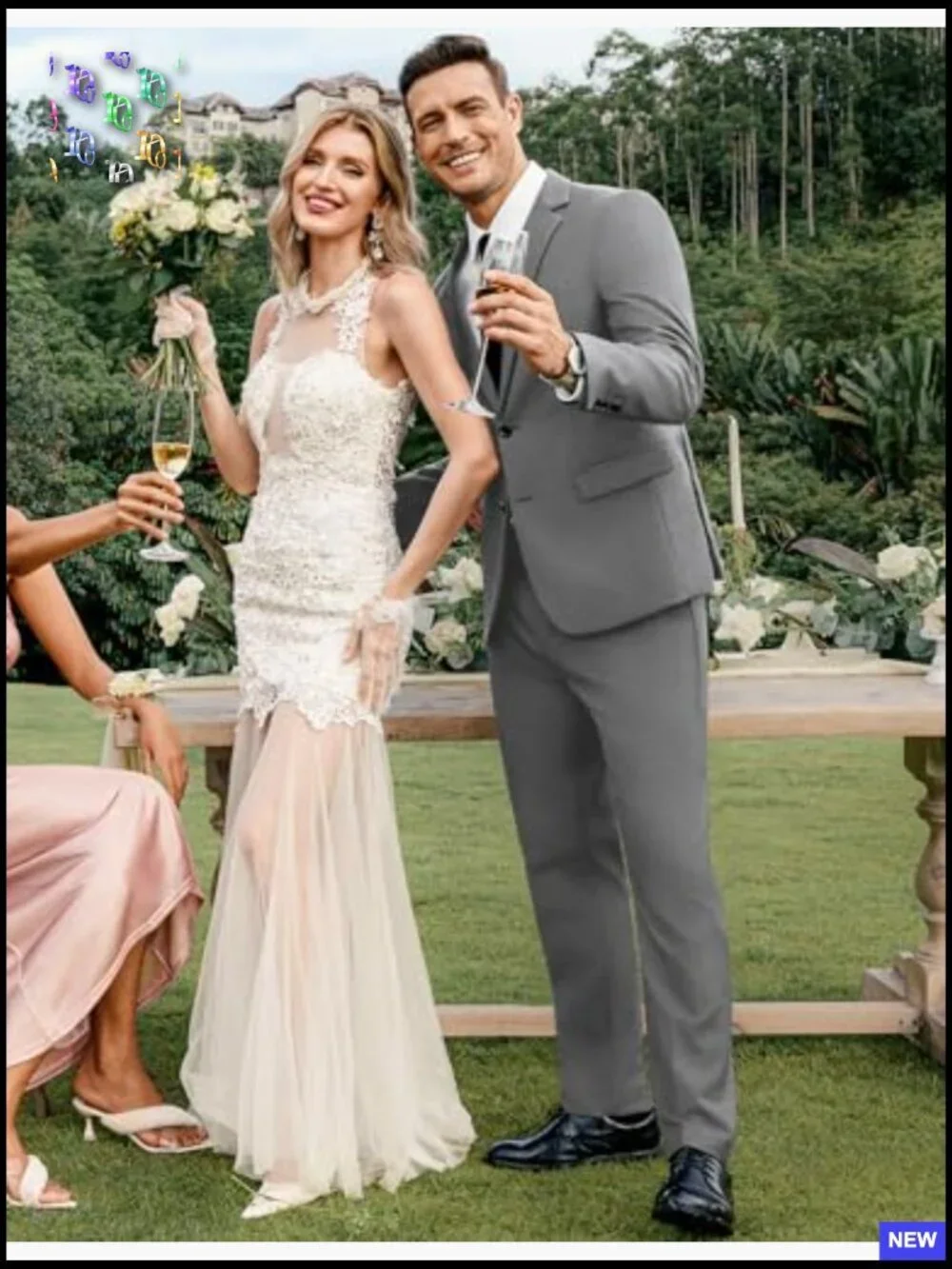 Classic Fit Two Button Suit Tuxedo Blazer Elegant Formal Business Wedding